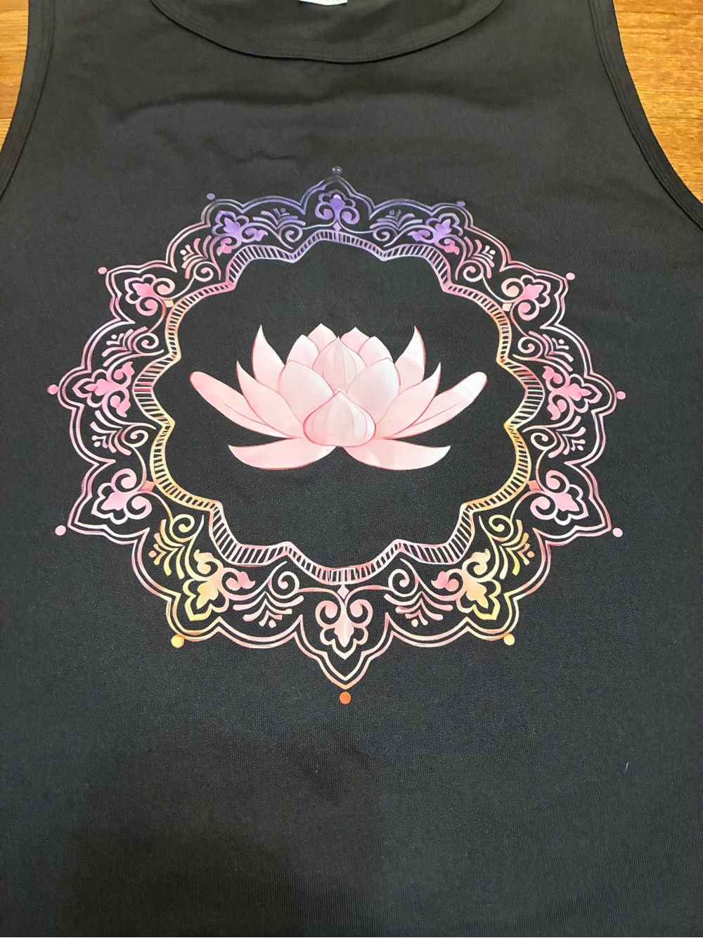Women’s Black Lotus Graphic Tank Top Size XL